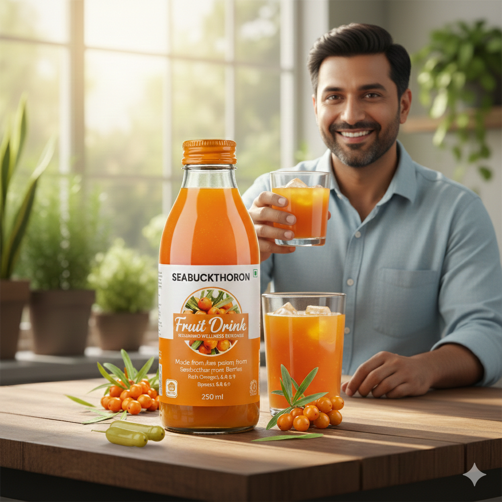 Seabuckthorn Fruit Drink | Natural Omega-Rich Wellness Beverage