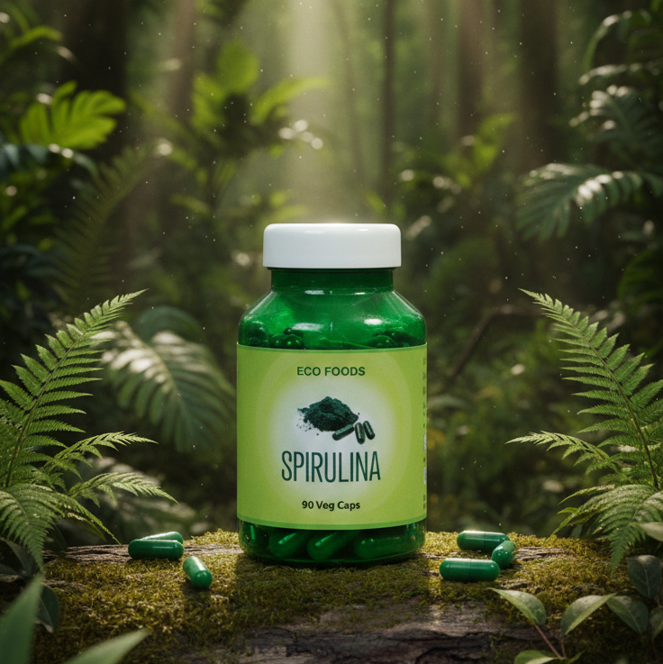 Spirulina Extract Veg Caps - 60 Capsules| Plant-Based Superfood & Energy Support