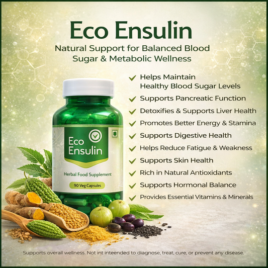 EcoEnsulin Veg Caps - 60 Capsules| Herbal Glucose Balance Support