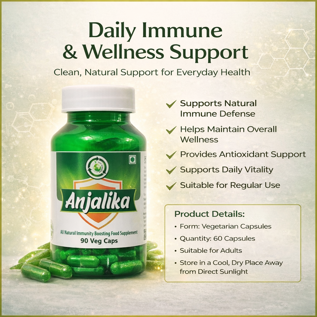 Anjalika Immunity Extract Veg Caps - 60 Capsules| Herbal Immune Support Formula