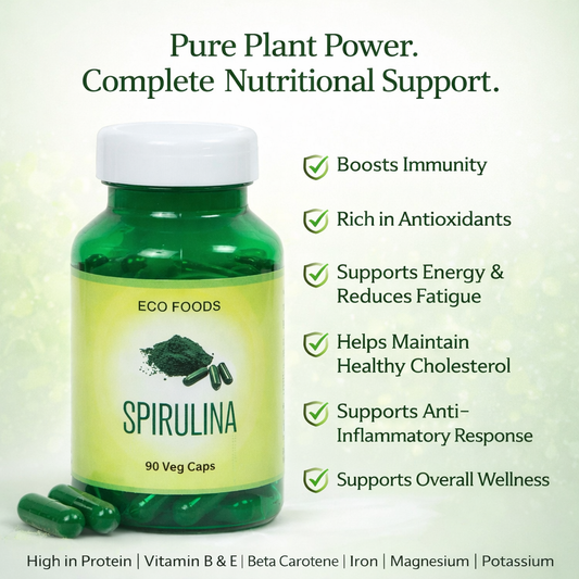 Spirulina Extract Veg Caps - 60 Capsules| Plant-Based Superfood & Energy Support