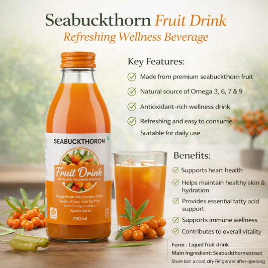 Seabuckthorn Fruit Drink | Natural Omega-Rich Wellness Beverage