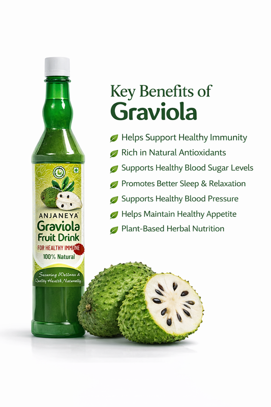 Anjaneya Graviola Soursop Fruit Drink | Natural Antioxidant Wellness Beverage
