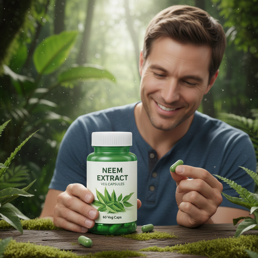 Neem Extract Veg Caps - 60 Capsules| Natural Skin & Detox Support
