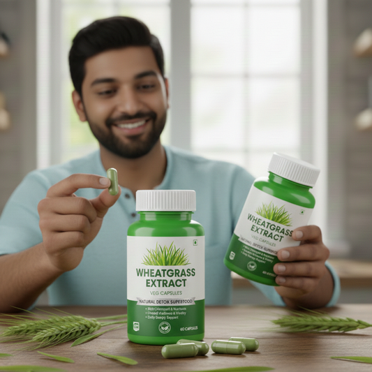 Wheatgrass Extract Veg Caps - 60 Capsules| Natural Detox & Energy Support